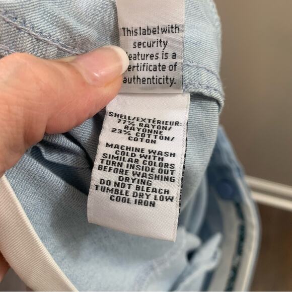 Diane Von Furstenberg Chambray Wide Leg Jeans - Picture 4 of 7